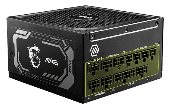 POWER SUPPLY - MSI MAG 1000W A1000GL 80+ GOLD PCIE5 MODULAR
